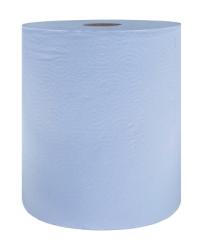 Полотенца бумажные Плюше Проф 2-х слойные 300м с перфорацией влагопрочные голубые (2ту)