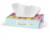 Салфетки в цветной коробке 20х20см 2-слойные Плюше 100л белые (35ту)