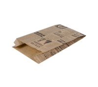 Пакет бумажный крафт без ручки 220х90х40мм жиростойкий Газета Альянс (100шт) (3000ту)