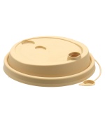 Крышка для стакана Д-80мм 0,250л ПОКРОВПОЛИМЕР с питейником крафт (50шт) (1000ту)