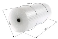 Плёнка воздушно-пузырьковая ВПП 1,2м х 100м Бэйзик Лайт 2-х слойная (1ту)