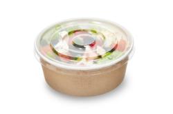 Контейнер крафт 0,750л с крышкой OSQ Round Bowl (45шт)(270ту)