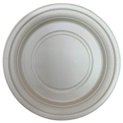 Тарелка биоразлагаемая Д-180мм круглая из кукурузного крахмала бежевая (50шт) (500шт) Тарелка биоразлагаемая Д-180мм круглая из кукурузного крахмала бежевая (50шт) (500шт)