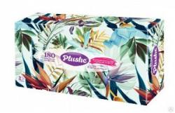 Салфетки в коробке 20х20см 2-слойные Плюше 180л белые (25ту)