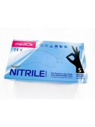 Перчатки нитриловые неопудренные смотровые Медиок S черные (100шт) (1000ту)