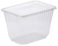 Контейнер прямоуг. с крышкой 2л (186х132х122,2мм) Юпласт (100шт) (500ту)