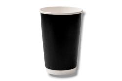Стакан бумажный 0,400л Д-90мм двухслойный ВИРИДО для горячего черный (15шт) (240ту)