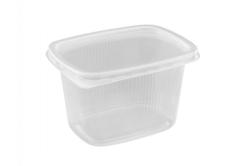 Контейнер прямоуг. с крышкой 0,350л (108х81,6х69,2мм) Кларити (100шт) (1000ту)