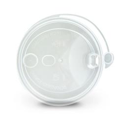 Крышка для стакана Д-80мм 0,250л ВЗЛП с питейником прозрачная матовая (50шт) (1000ту)