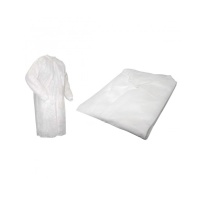 Халат защитный Авиора спанбонд белый/голубой (10шт/10уп)(100шт)