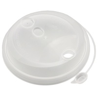 Крышка для стакана Д-90мм 0,350л ВЗЛП с питейником прозрачная матовая (50шт) (1000ту)
