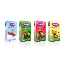 Платочки бумажные 2-слойные Плюше Классик Стандарт 10листов (10шт) (280ту)