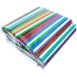 Трубочки для коктейля 10х240мм цветная МК (250шт) (3250ту)