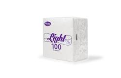 Салфетки 22,5х22,5см 1-слойные Плюше лайт 90л белые (15ту)