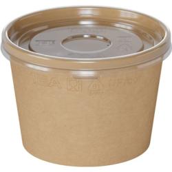 Супник крафт 0,520л с крышкой (D102х75) 1EA (25шт) (550ту)