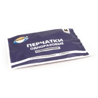 Перчатки одноразовые Авиора M прозрачные ПНД 0,49гр (100шт) (10000ту) ЧЗ