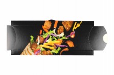 Короб под шаурму/роллы крафт (231х70х30мм) Black FOOD (50шт)(400ту)