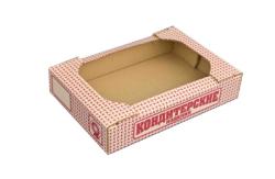 Короб-лоток картонный кондитерский №5 (310х220х55мм) (50ту)