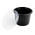 Контейнер круглый с крышкой 0,500л черный (d-115) Д-полимер (500ту)