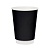 Стакан бумажный 0,250л Д-80мм двухслойный ВИРИДО для горячего черный (20шт) (400ту)