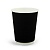 Стакан бумажный 0,350л Д-90мм двухслойный ВИРИДО для горячего черный (25шт) (400ту)