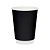 Стакан бумажный 0,250л Д-80мм двухслойный ВИРИДО для горячего черный (20шт) (400ту)