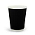 Стакан бумажный 0,350л Д-90мм двухслойный ВИРИДО для горячего черный (25шт) (400ту)