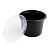 Контейнер круглый с крышкой 0,500л черный (d-115) Д-полимер (500ту)